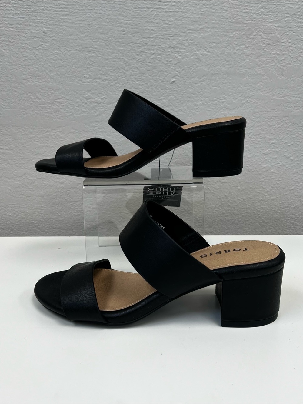 NEW Torrid Black Double Strap Block Heels - Size 6.5WW